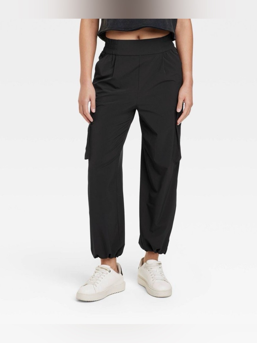 JoyLab Women's Cinch Hem Woven Cargo Pants